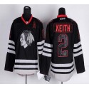 Blackhawks #2 Duncan Keith Black Ice Stitched Jersey