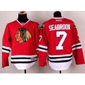 Blackhawks #7 Brent Seabrook Stitched Red Jersey