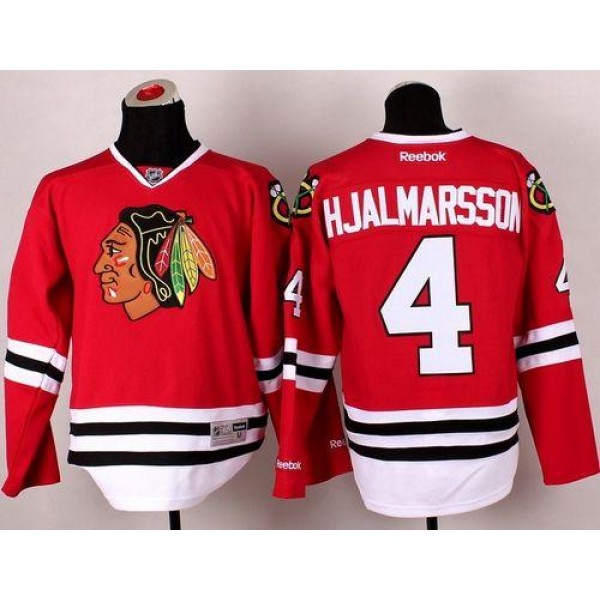 Blackhawks #4 Nikals Hjalmarsson Stitched Red Jersey