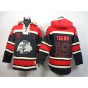 Blackhawks #19 Jonathan Toews Black Sawyer Hooded Sweatshirt Stitched Jersey
