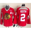 Blackhawks #2 Duncan Keith Red Practice Stitched Jersey