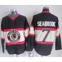 Blackhawks #7 Brent Seabrook Black Third CCM Stitched Jersey