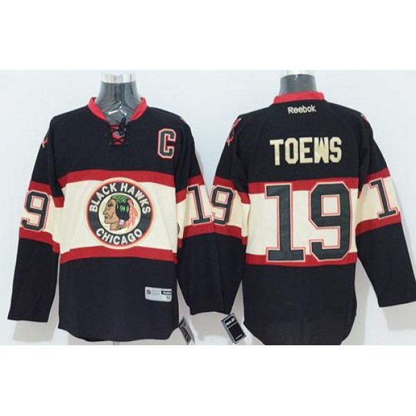 Blackhawks #19 Jonathan Toews Black New Third Stitched Jersey