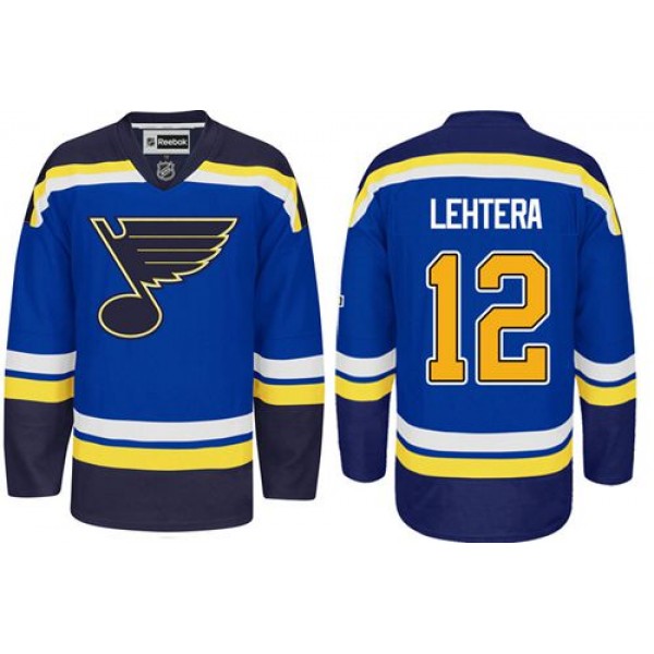 Blues #12 Jori Lehtera Light Blue Home Stitched Jersey