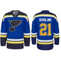 Blues #21 Patrik Berglund Light Blue Home Stitched Jersey