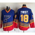 Blues #18 Tony Twist Light Blue Red CCM Throwback Stitched Jersey