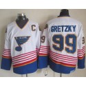 Blues #99 Wayne Gretzky White CCM Throwback Stitched Jersey