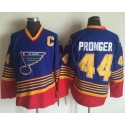 Blues #44 Chris Pronger Light Blue Red CCM Throwback Stitched Jersey