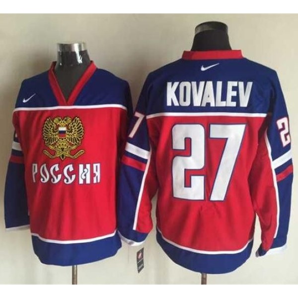 Canadiens #27 Alexei Kovalev Red Blue Nike Stitched Jersey