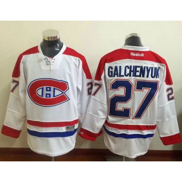 Canadiens #27 Alex Galchenyuk White Stitched Jersey