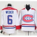 Canadiens #6 Shea Weber White Stitched Jersey