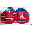 Canadiens #14 Tomas Plekanec Red Sawyer Hooded Sweatshirt Stitched Jersey