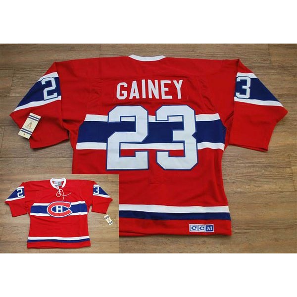Canadiens #23 Bob Gainey Stitched Red CH CCM Throwback Jersey