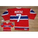 Canadiens #7 Howie Morenz Stitched Red CH CCM Throwback Jersey