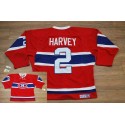 Canadiens #2 Doug Harvey Stitched Red CH CCM Throwback Jersey