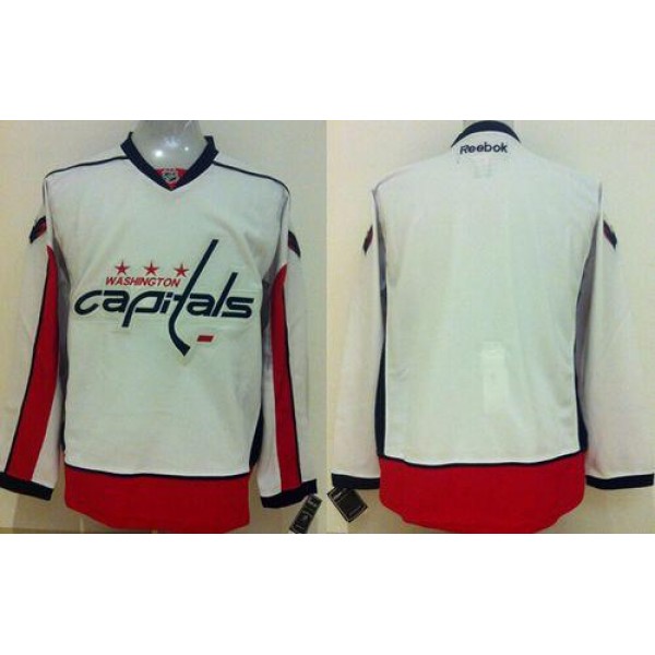 Capitals Blank Stitched White Jersey