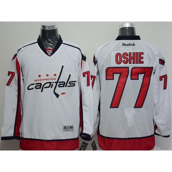 Capitals #77 T.J Oshie White Stitched Jersey