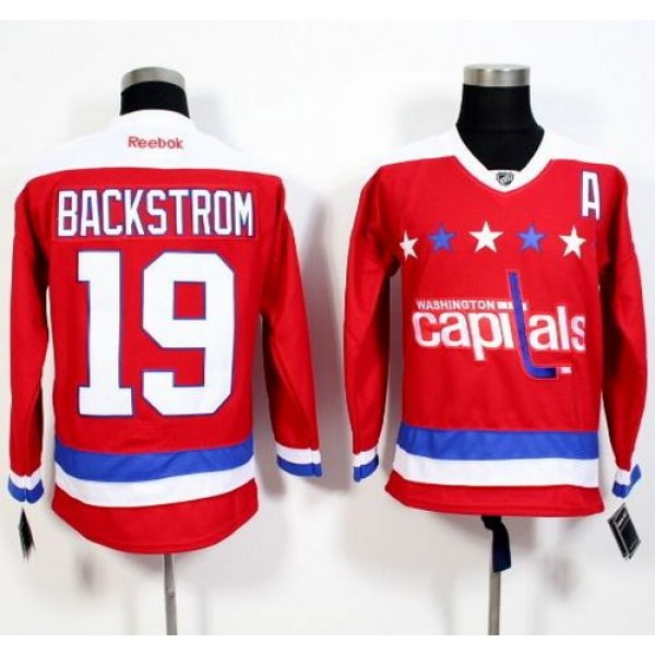 Capitals #19 Nicklas Backstrom Red Alternate Stitched Jersey
