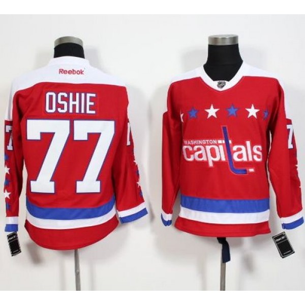 Capitals #77 T.J Oshie Red Alternate Stitched Jersey