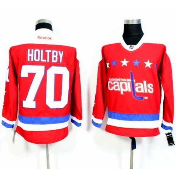Capitals #70 Braden Holtby Red Alternate Stitched Jersey