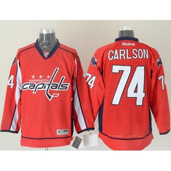 Capitals #74 John Carlson Red Stitched Jersey