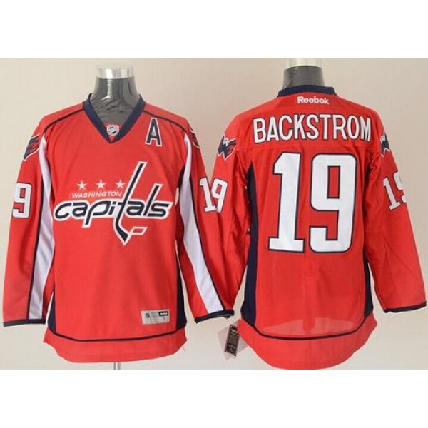 Capitals #19 Nicklas Backstrom Red Stitched Jersey