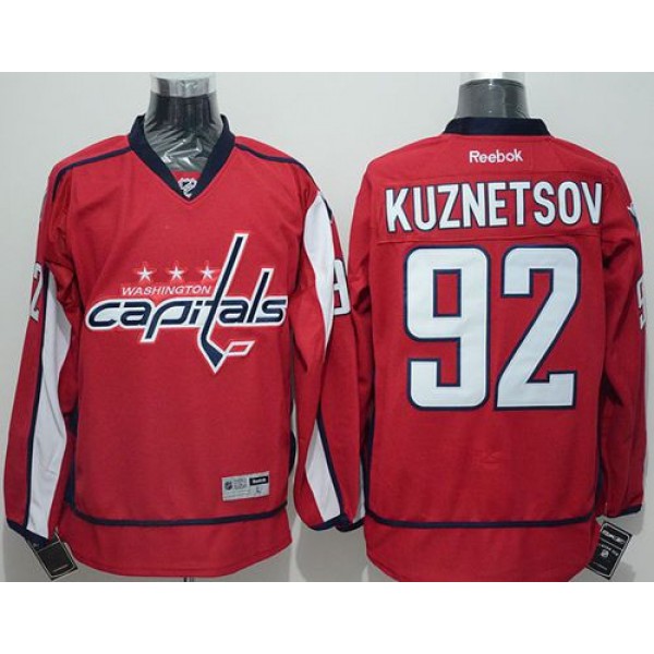 Capitals #92 Evgeny Kuznetsov Red Home Stitched Jersey
