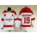 Capitals #19 Nicklas Backstrom White Sawyer Hooded Sweatshirt Stitched Jersey