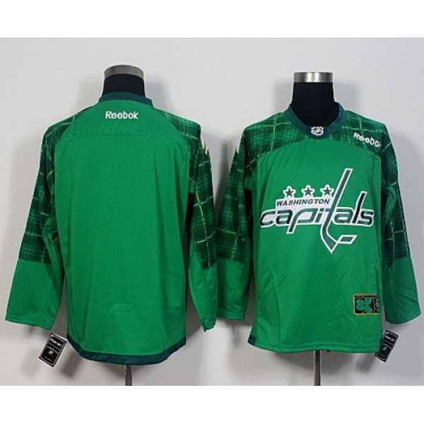 Capitals Blank Green St. Patrick's Day New Stitched Jersey