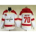 Capitals #70 Braden Holtby White Sawyer Hooded Sweatshirt Stitched Jersey