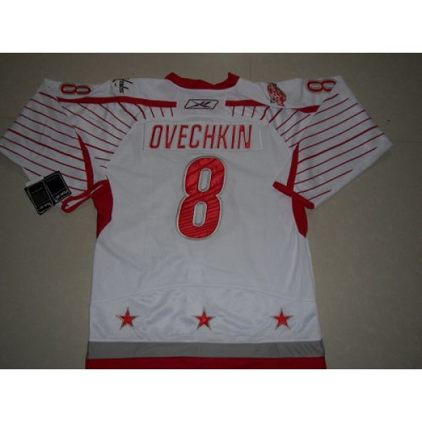 Capitals #8 Alex Ovechkin 2011 All Star Stitched White Jersey