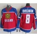 Capitals #8 Alex Ovechkin Red Blue Stitched Jersey