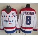 Capitals #8 Alex Ovechkin White CCM Throwback Stitched Jersey
