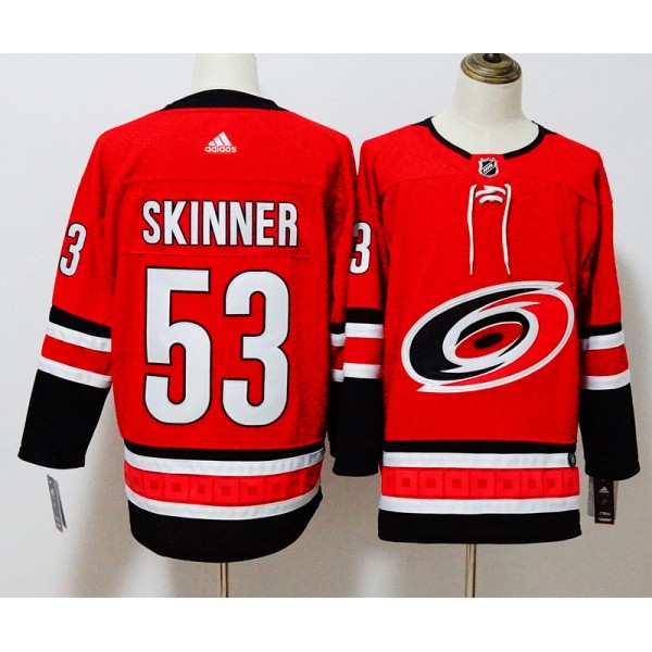 Carolina Hurricanes #53 Jeff Skinner Red Stitched Adidas Jersey