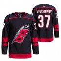Carolina Hurricanes #37 Andrei Svechnikov Black Breakaway Alternate Pro Stitched Jersey