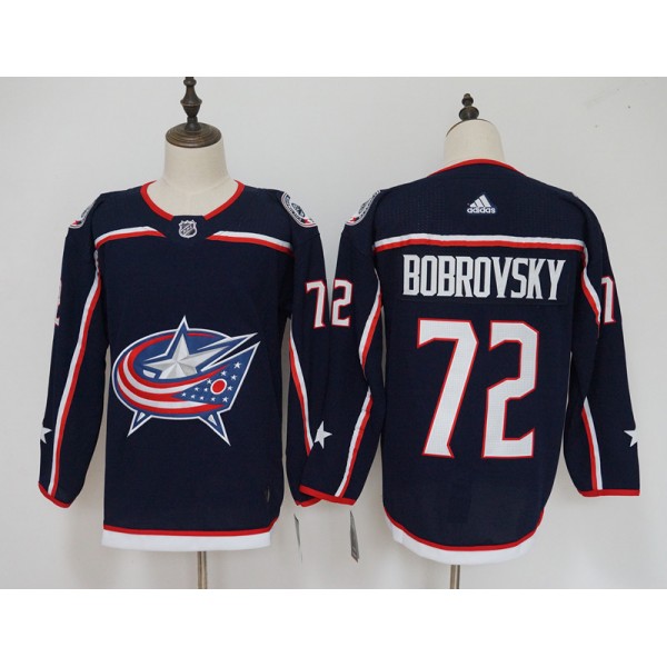 Columbus Blue Jackets #72 Sergei Bobrovsky Navy Stitched Adidas Jersey