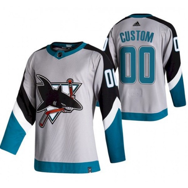 San Jose Sharks Custom Name Number Size 2021 White NHL Stitched Jersey