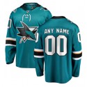 San Jose Sharks Custom Name Number Teal Stitched Jersey