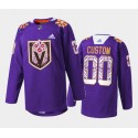 Vegas Golden Knights Custom Purple Hispanic Heritage Warmup Stitched NHL Jersey