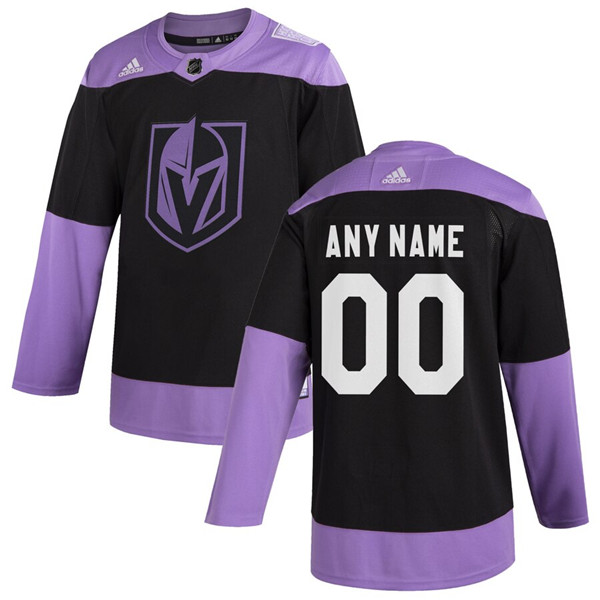Vegas Golden Knights Adidas Black Hockey Fights Cancer Custom Practice NHL Stitched Jersey