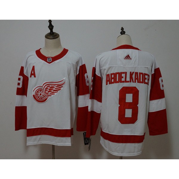 Detroit Red Wings #8 Justin Abdelkader White Stitched Adidas Jersey