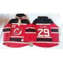 Devils #29 Ryane Clowe Red Sawyer Hooded Sweatshirt Stitched Jersey
