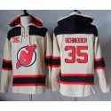 Devils #35 Cory Schneider Cream Sawyer Hooded Sweatshirt Stitched Jersey
