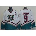 Ducks #9 Paul Kariya White CCM Throwback Stitched Jersey