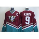 Ducks #9 Paul Kariya Red CCM Throwback Stitched Jersey