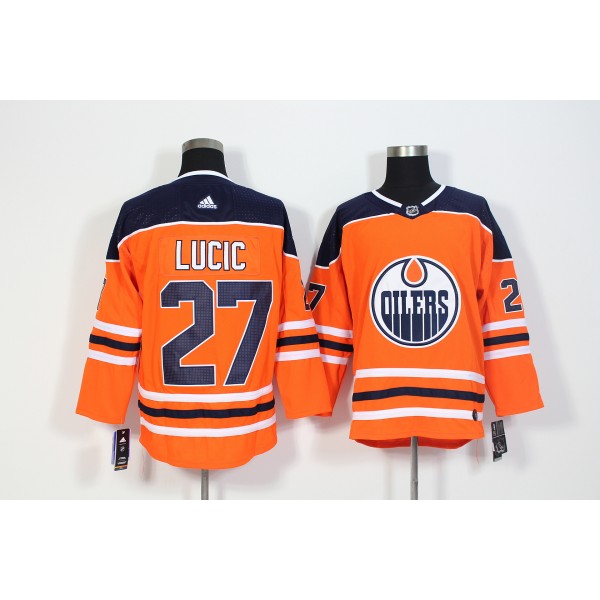 Edmonton Oilers #27 Milan Lucic Orange Stitched Adidas Jersey