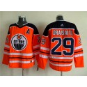 Edmonton Oilers #29 Leon Draisaitl Orange Stitched Jersey