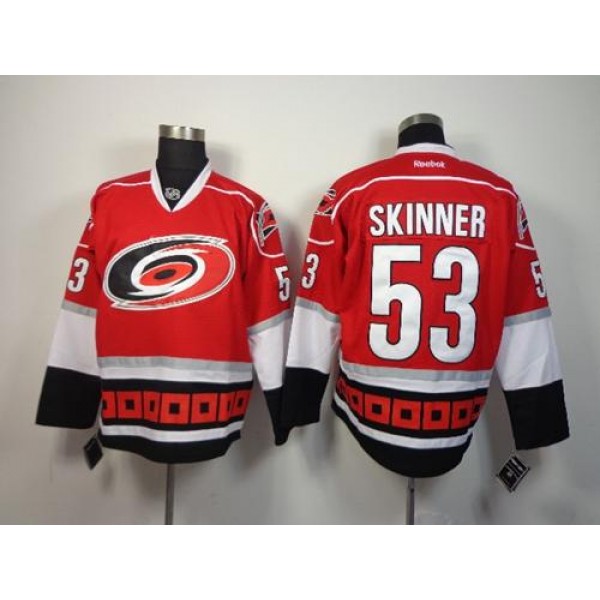 Hurricanes #53 Jeff Skinner Red Stitched Jersey