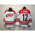 Hurricanes #12 Eric Staal White Stitched Jersey