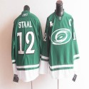 Hurricanes St Patty's Day #12 Eric Staal Green Stitched Jersey